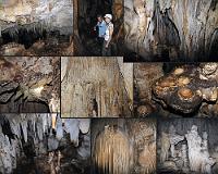In der Spelunke  Als Amateur-Speläologe in der Spelunca (lateinisch: Höhle, Grotte). Nachdem wir uns vorsichtig über die glitschige Leiter auf den Boden in 20 m Tiefe unter dem Einstieg im Höhlendach abgeseilt haben, geht es unter der aufmerksamen Führung von Norman (der Mann mit Marens LED-Taschenlampe!) tiefer in die verwinkelte Grotte hinab. Schritt für Schritt achtet er darauf, wohin wir unsere Füße setzen und weist uns auf passende Abstützungen zur Sicherung hin. Dies ist auch bitter notwendig, denn der Boden liegt voller Geröll, auf dem die Feuchtigkeit einen schmierigen Gleitfilm gebildet hat. Über waghalsige Abstiege und enge Durchschlupfe geht es bis auf 40 m Tiefe und bis zu 150 m Länge in die Kaverne hinein. Zweimal sind die Passagen in die hinteren Höhlen so eng, dass beleibtere Besucher keine Chance haben, die Kammern zur Gänze zu erkunden. Bei der Menge und Vielfalt der Sinterformationen ein echtes Versäumnis!  Unsere Hochachtung für die Leistung und Verantwortung der Führer wuchs noch einmal um ein erkleckliches Maß, als wir beim Ausstieg fast mit einer Reisegruppe von elf kurzbehosten Deutschen kollidierten, die sich unter viel Gejohle und Trara peu à peu in die Höhle hinabließen. Obwohl von insgesamt 4 Führern begleitet, muß es für diese ein ziemlicher Stress sein, alle wieder mit heilen Knochen an die Oberfläche zu bringen. Unsere Schäden beschränkten sich glücklicherweise auf Marens kochwaschfest verschmiertes weißes T-Shirt – inzwischen hat sie es auf Schwarz umgefärbt ;-).  Barra Honda #2, 2008