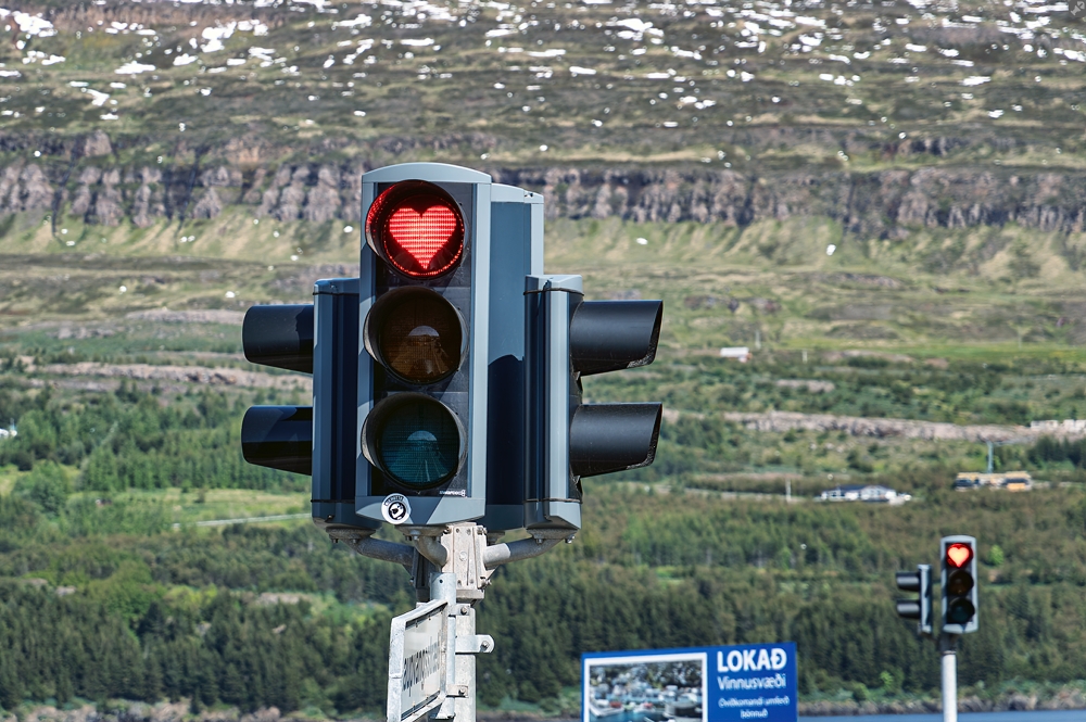 Lichtzeichen mit Herz