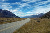 NZ Gravel Road  Tasman Valley Road entlang der Liebig Range : mount cook,tasman valley,liebig range